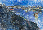 <em>Night View, Upper Manhattan, <br />
    </em>2017 Craypas&nbsp; &nbsp;7" x 10"